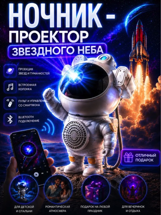Ночник-проектор звездного неба